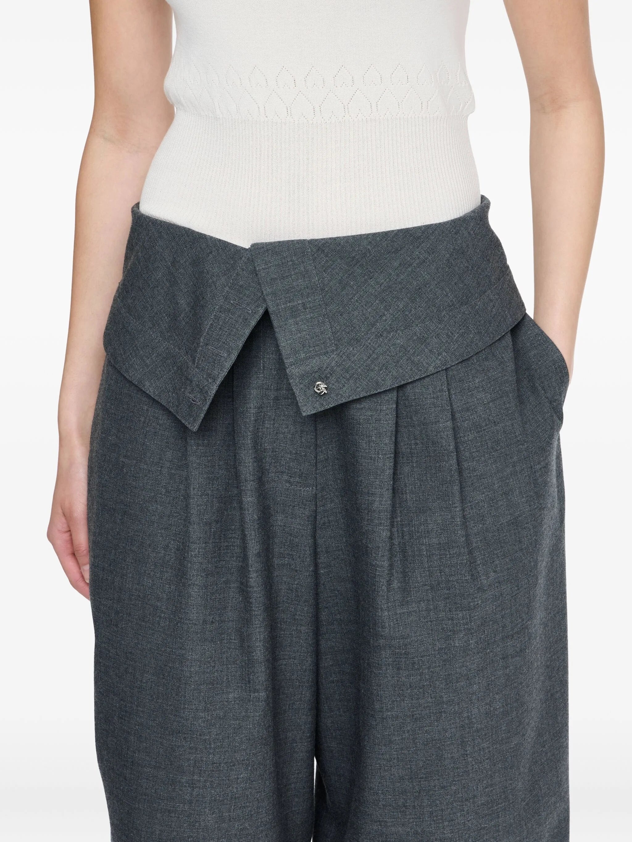 Jw Anderson Wrap-front Pleated Trousers - 2