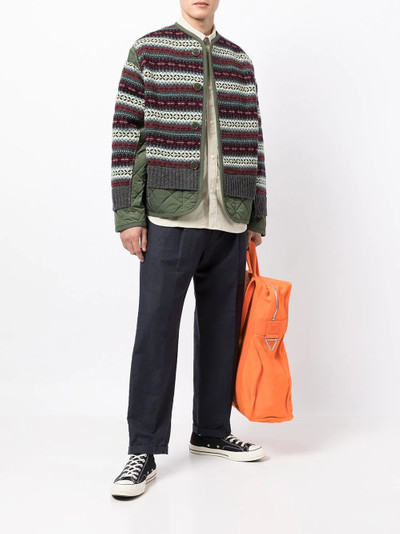 Junya Watanabe MAN wool panelled bomber jacket outlook