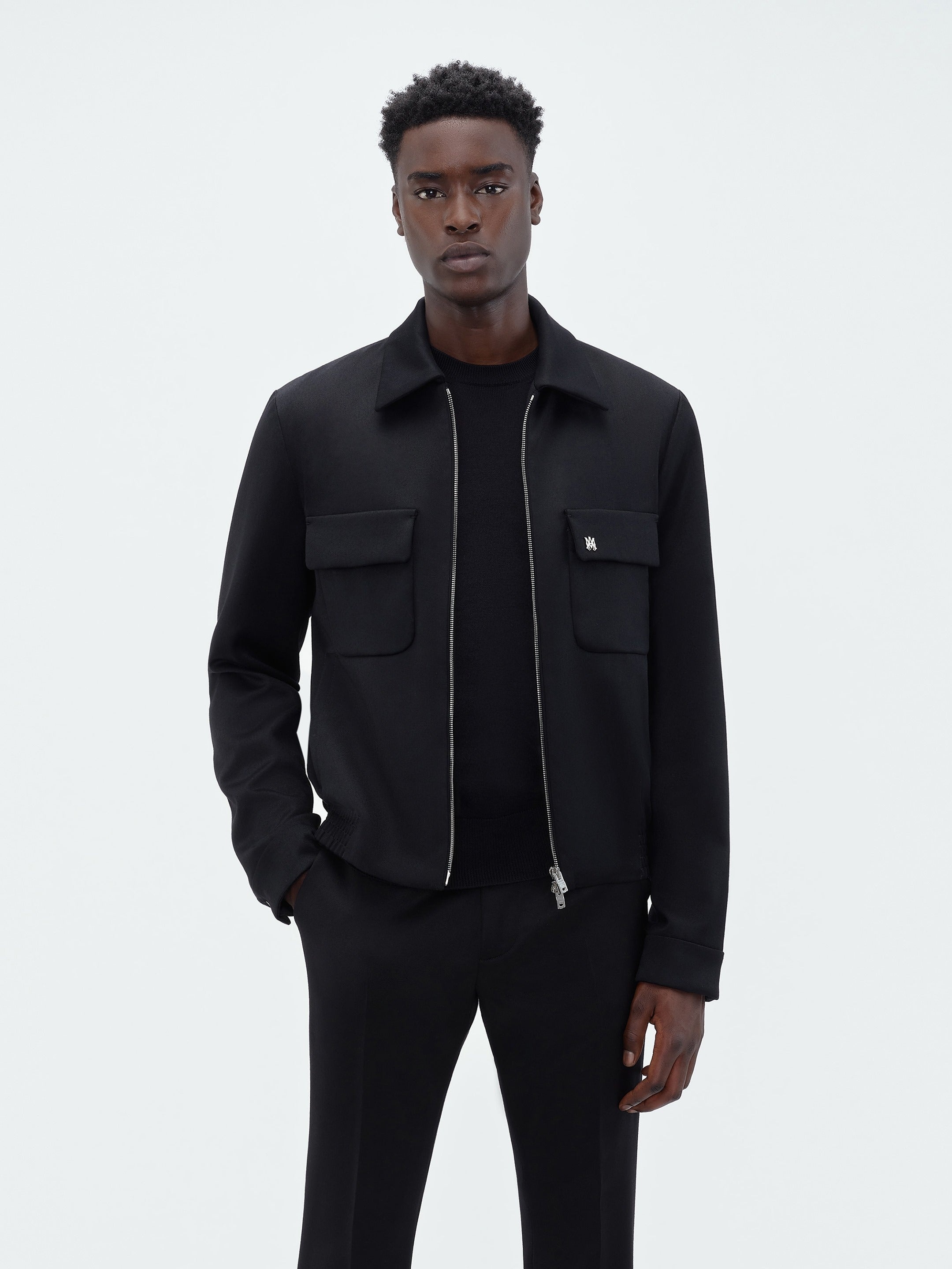 AMIRI DOUBLE POCKET ZIP BLOUSON-BLACK | REVERSIBLE