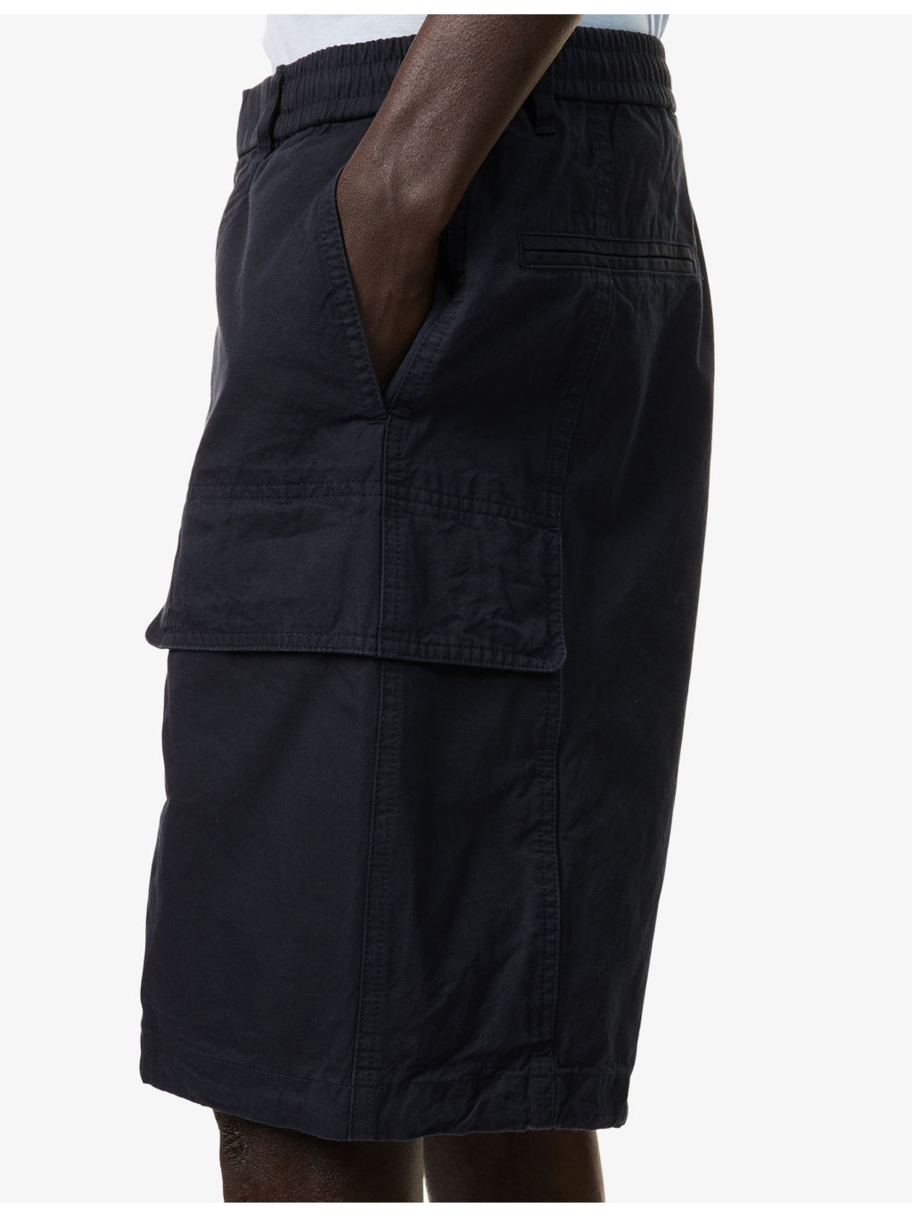 Cargo Drawstring Cotton And Silk Shorts - 5