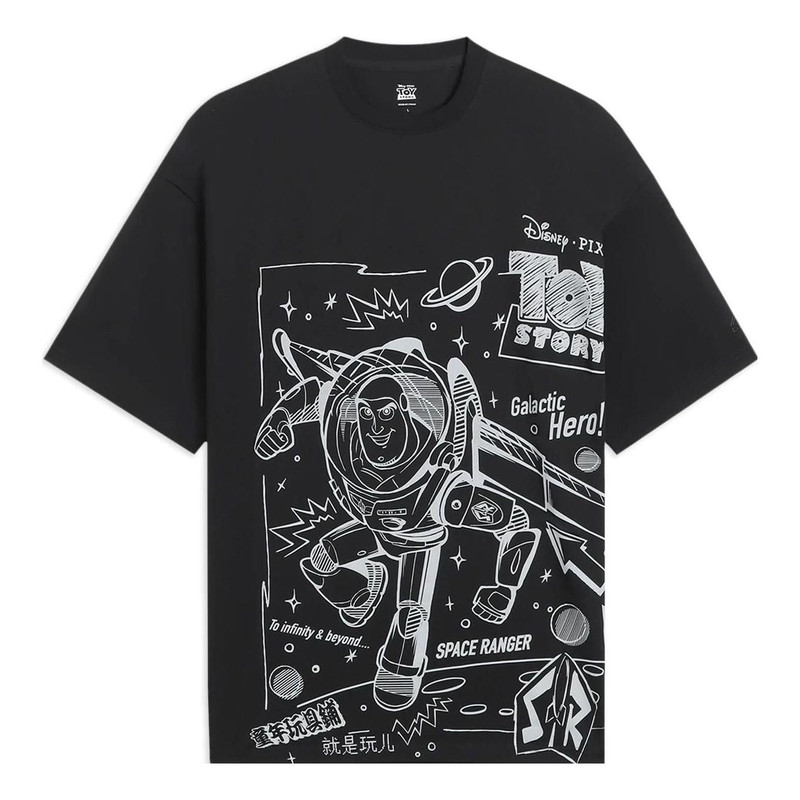 Li-Ning x Disney Toy Story Graphic Loose Fit T-shirt 'Black' AHSS703-1 - 1