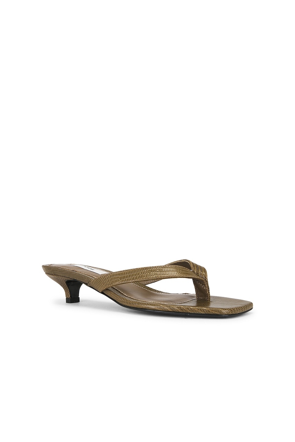 Lizard Embossed Heeled Flip Flop - 2