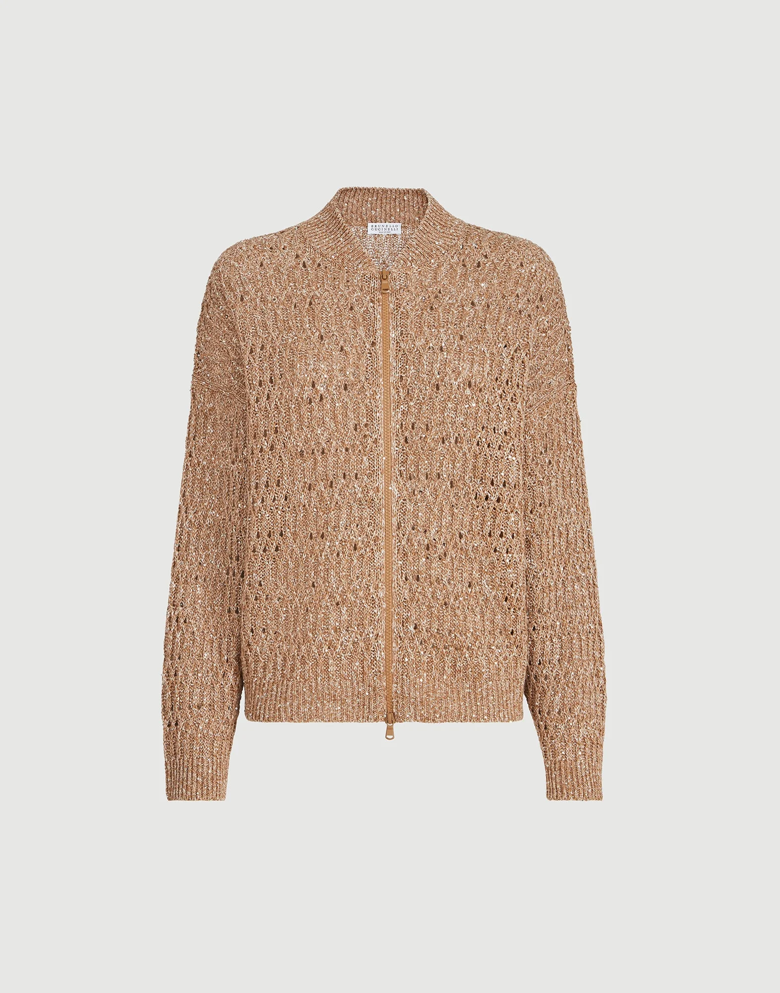 Linen dazzling braids cardigan - 1