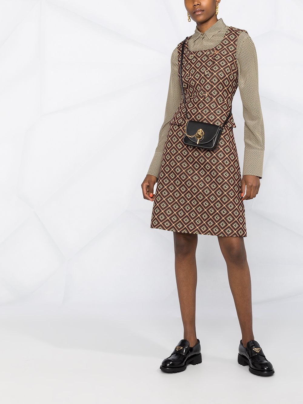 square G jacquard dress - 2