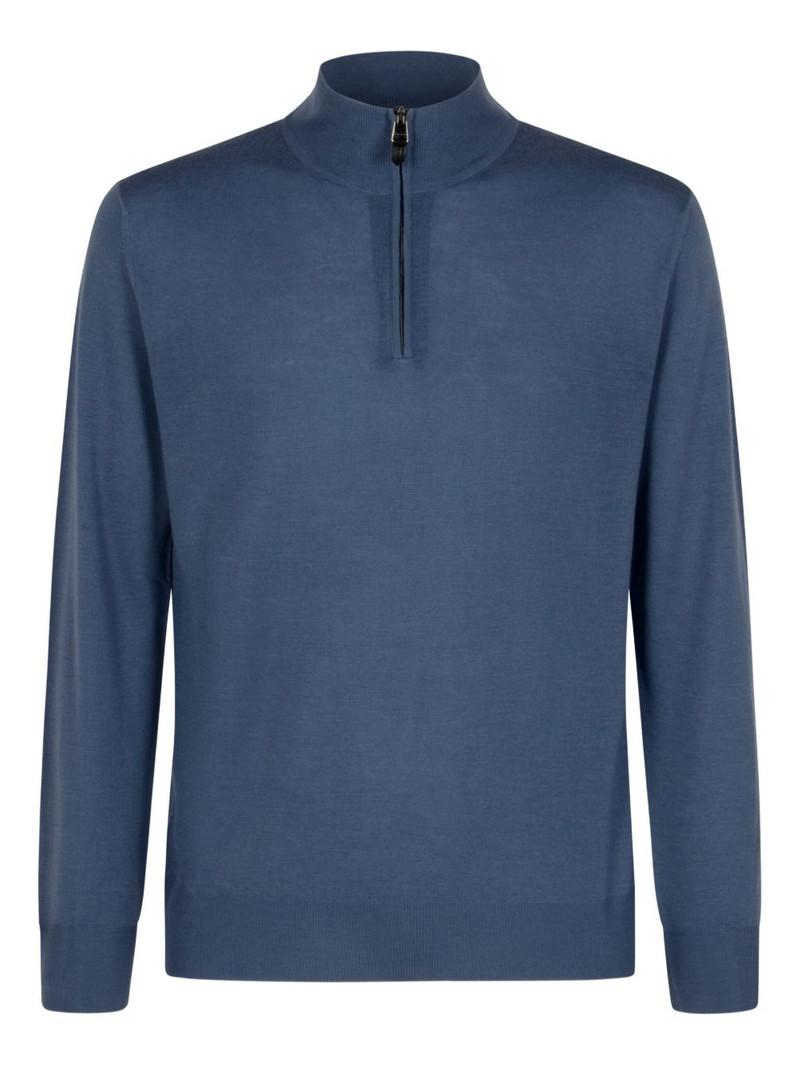 high-neck half-zip sweater 1