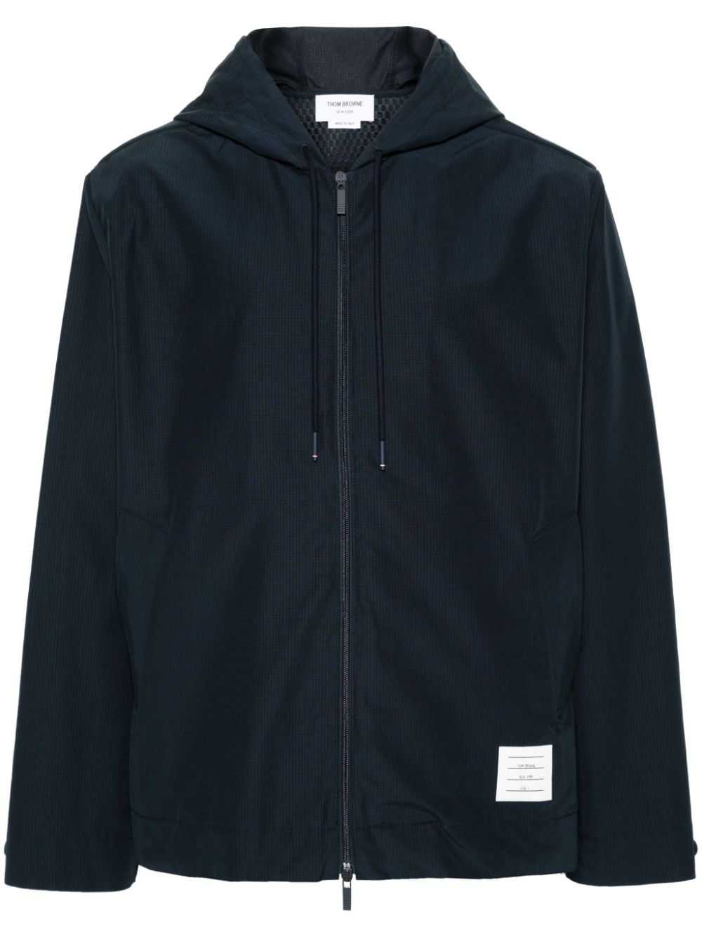 zip-up ripstop hooded jacket - 1
