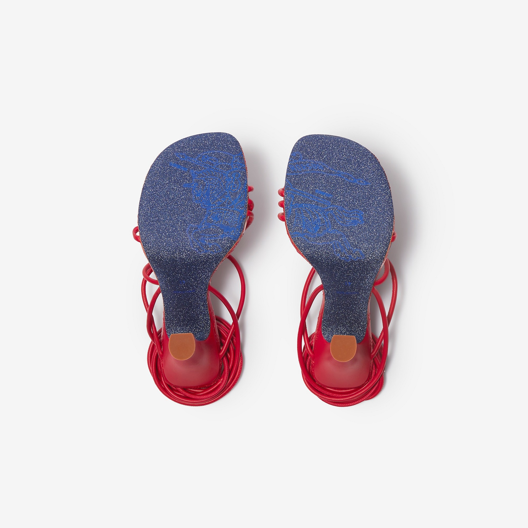 Leather Ivy Shield Heeled Sandals - 6