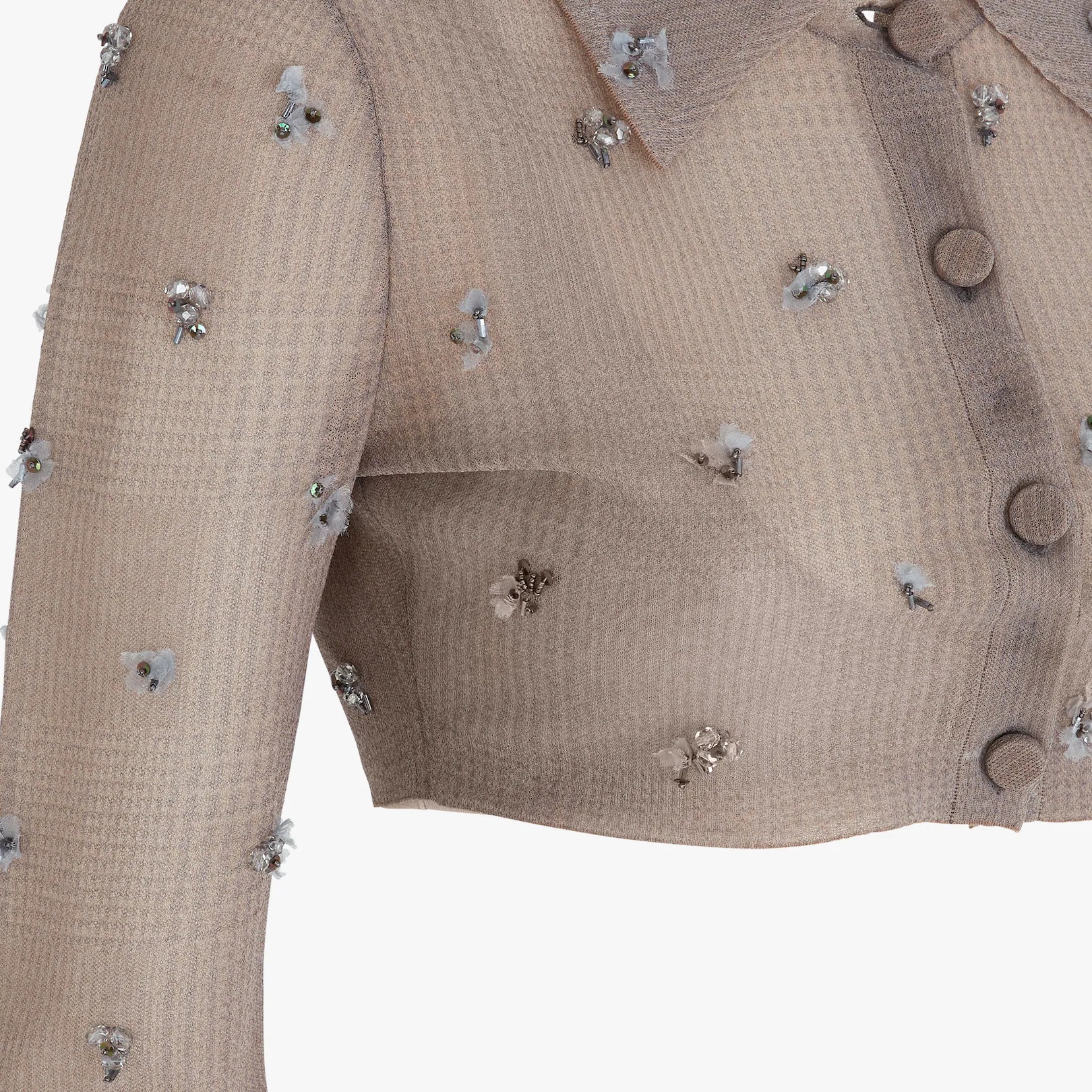 Mallow-color nylon cardigan - 3