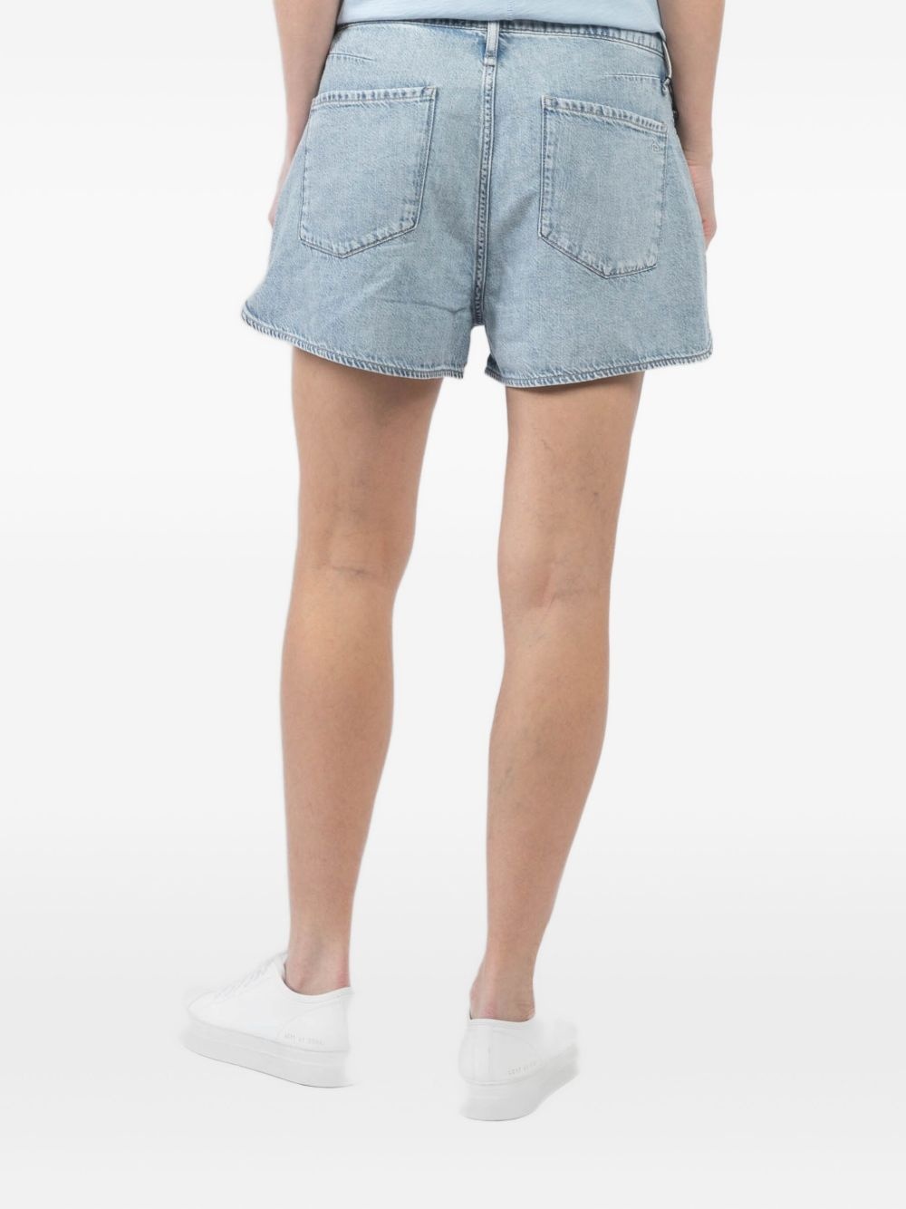 drawstring denim shorts - 4