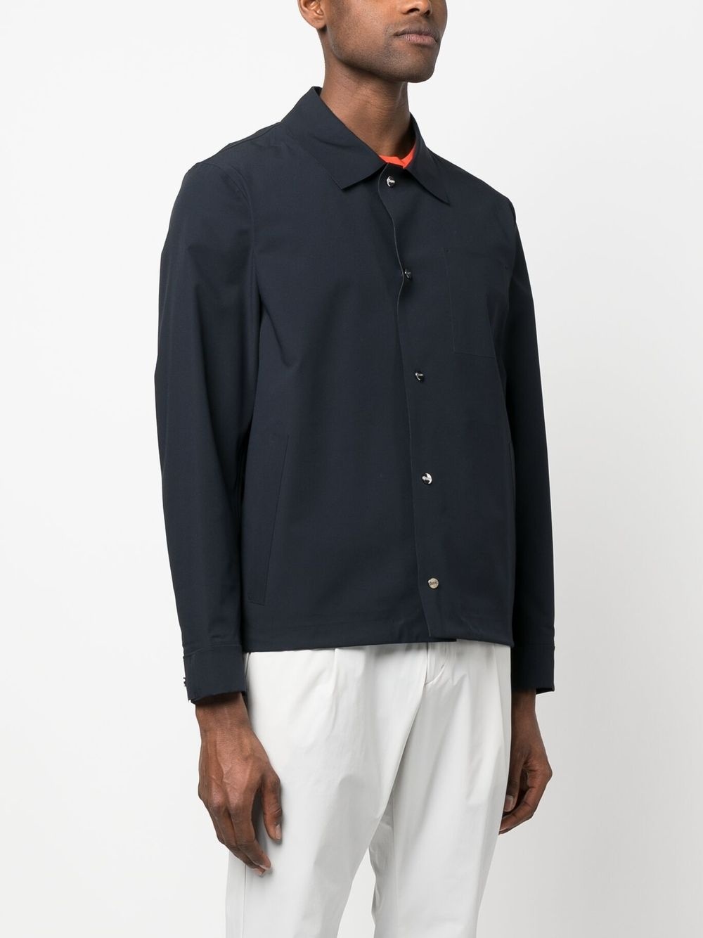 plain shirt jacket - 3