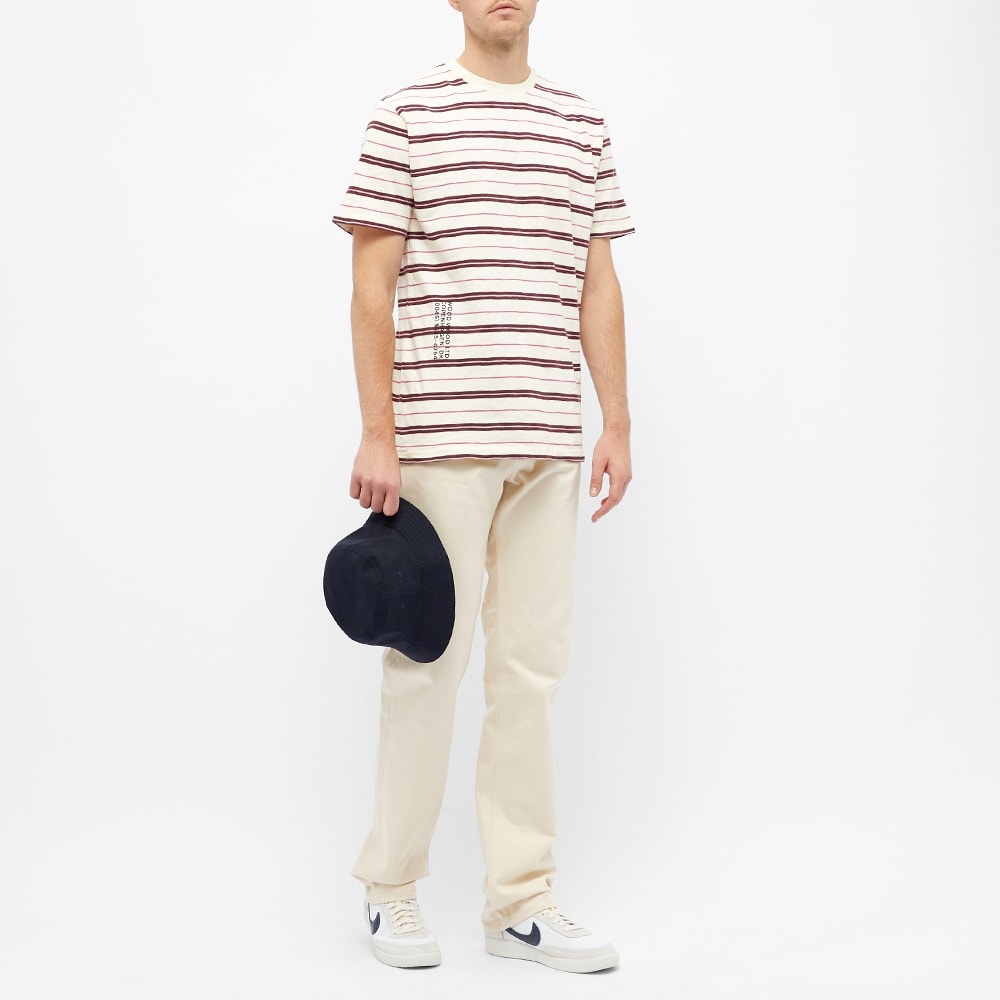 Wood Wood Slater Striped Logo Tee - 5