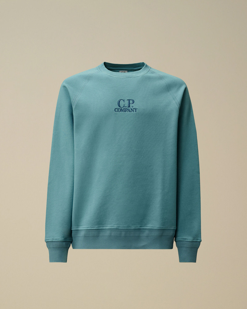 Diagonal Raised Fleece Crewneck Logo Sweatshirt 1