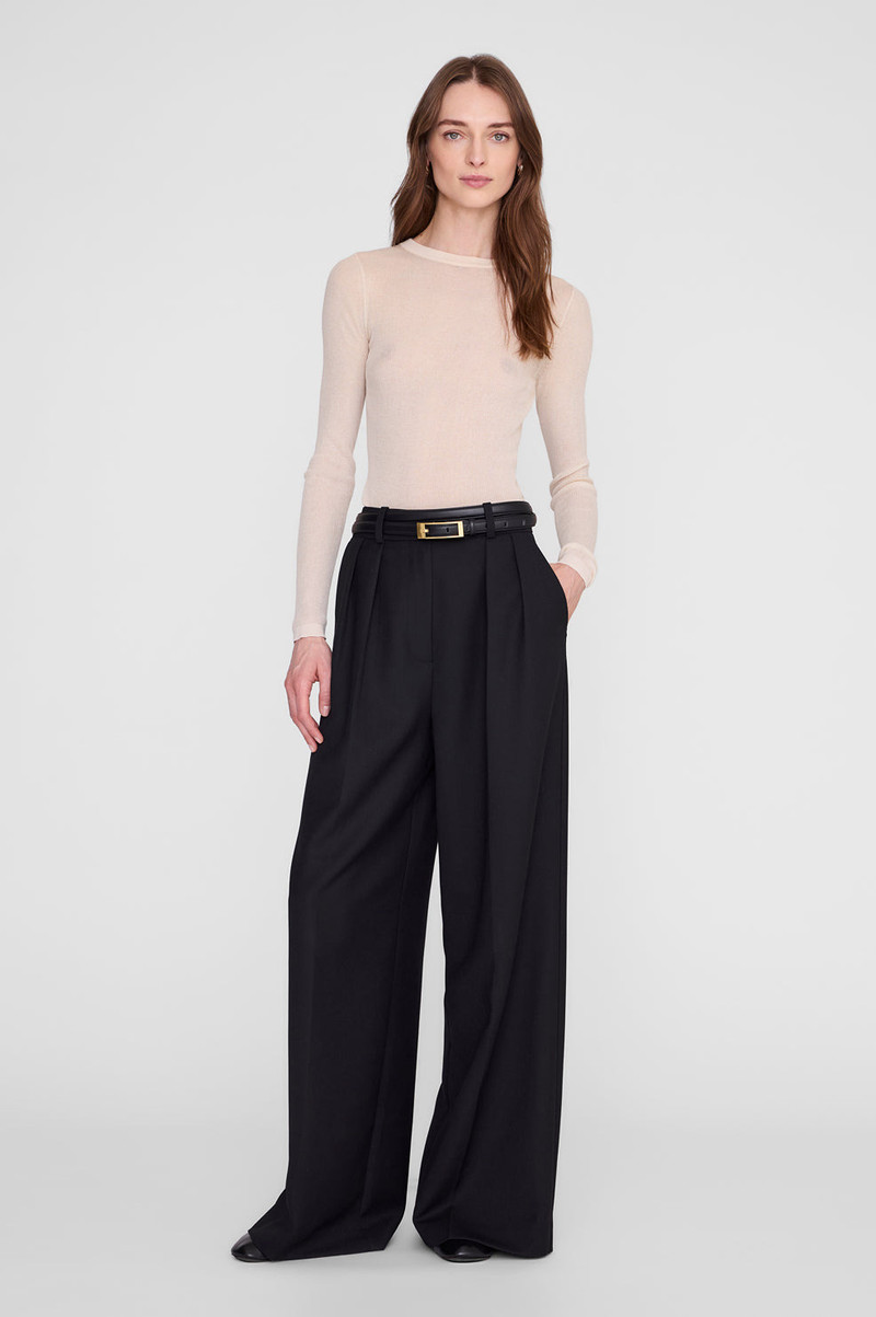 Double Elly Belt Smooth Leather - Black 3