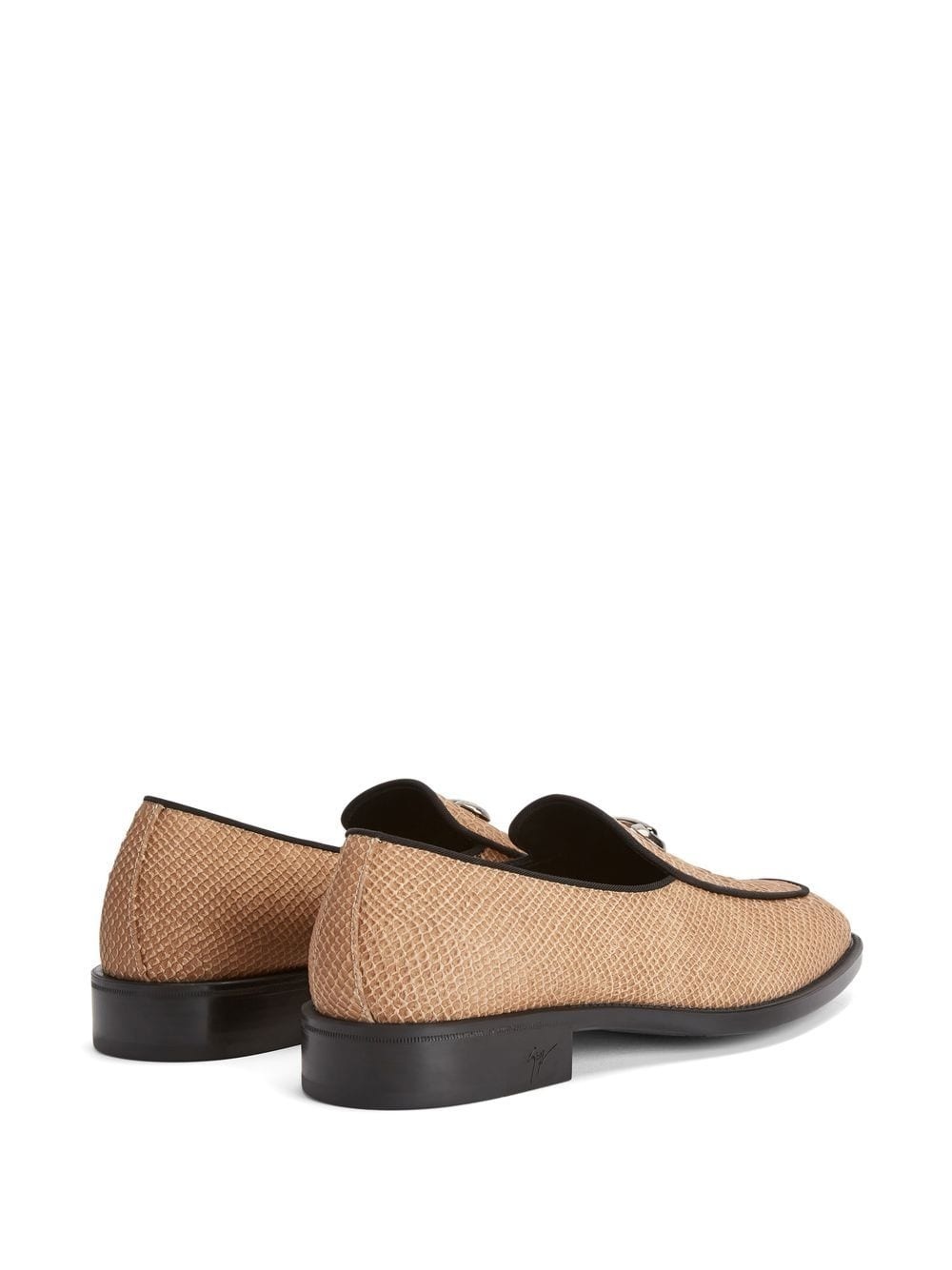 snakeskin leather loafers - 3