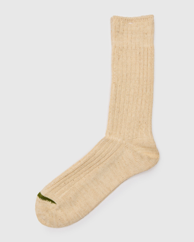 ANONYMOUSISM "Go Hemp" Crew Sock in Oatmeal outlook