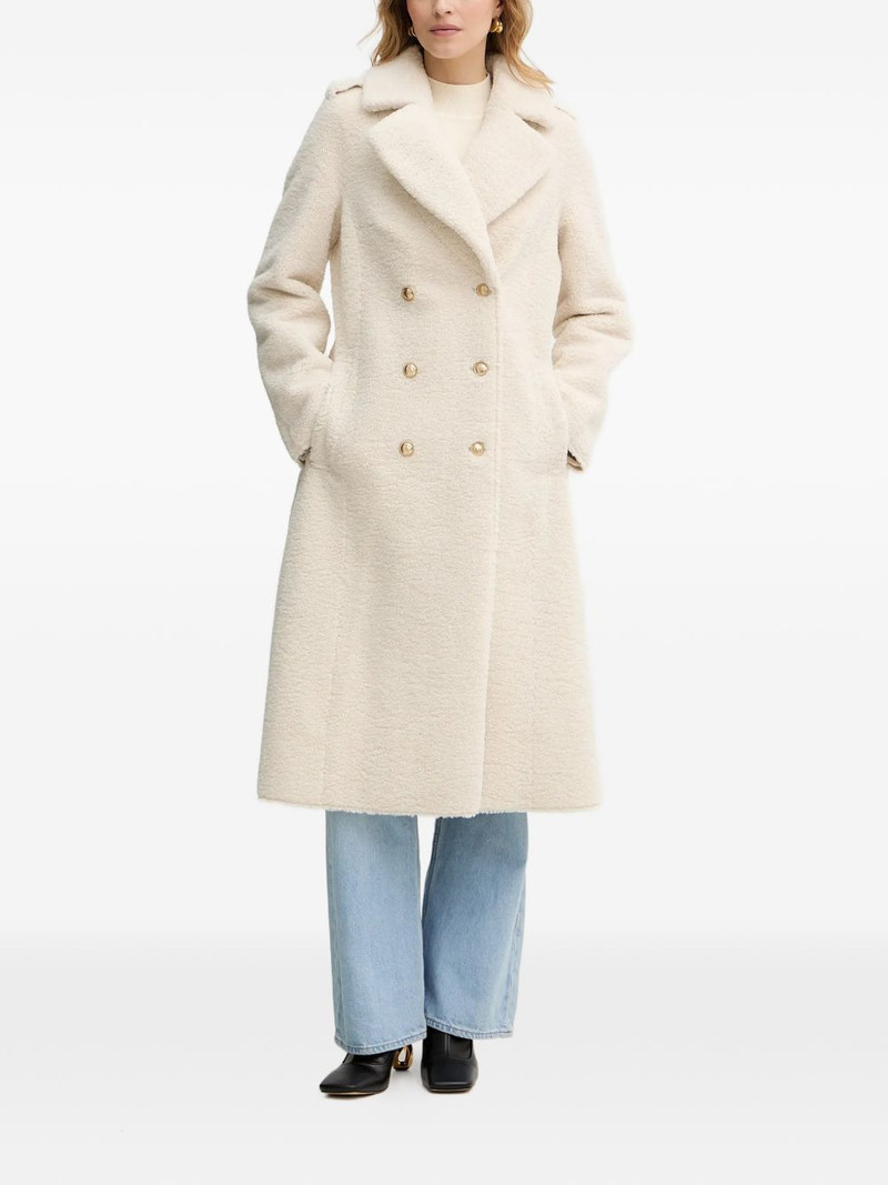 GUESS USA notched-lapel double-breasted coat outlook