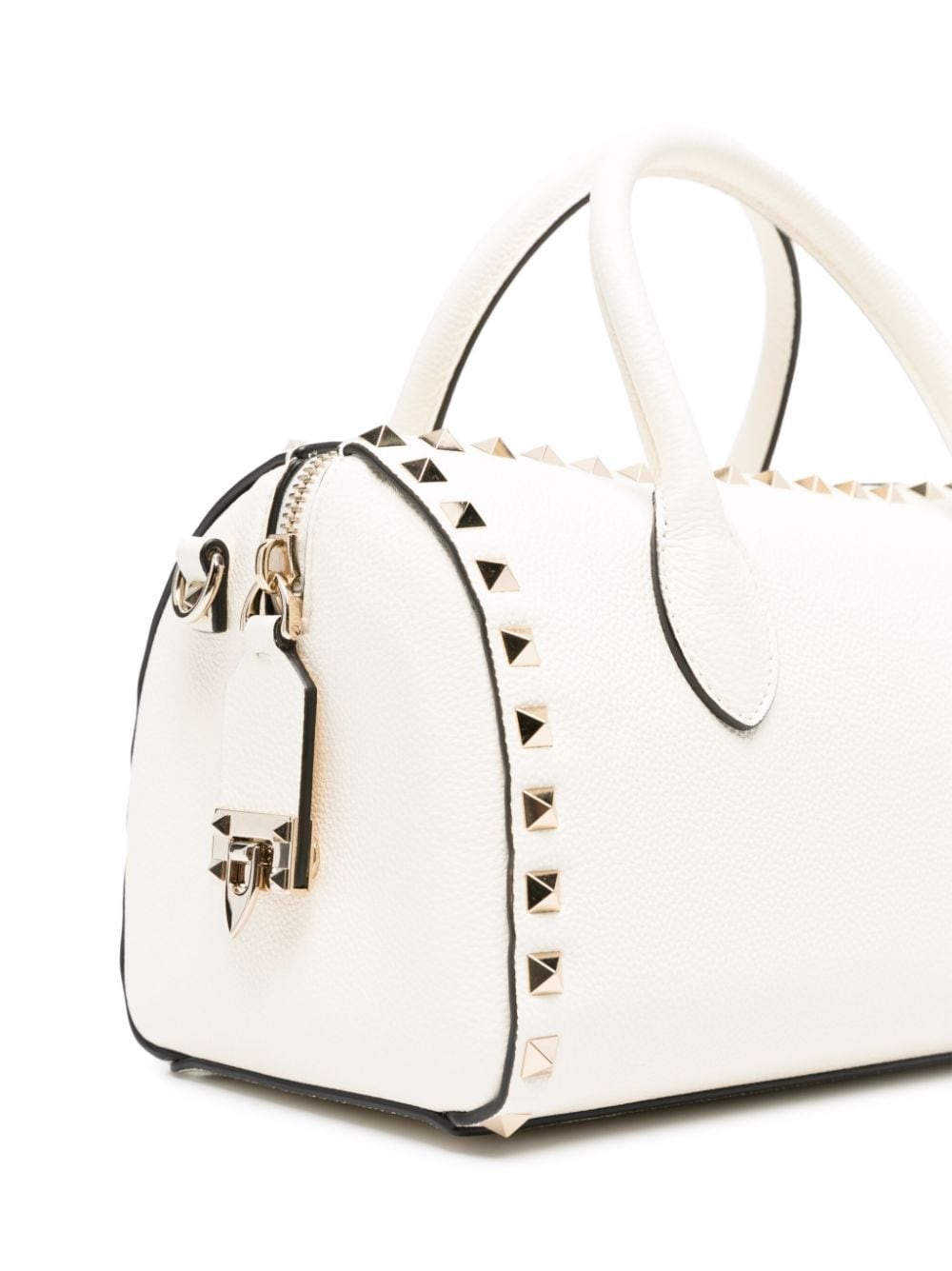 Rockstud leather tote bag - 4