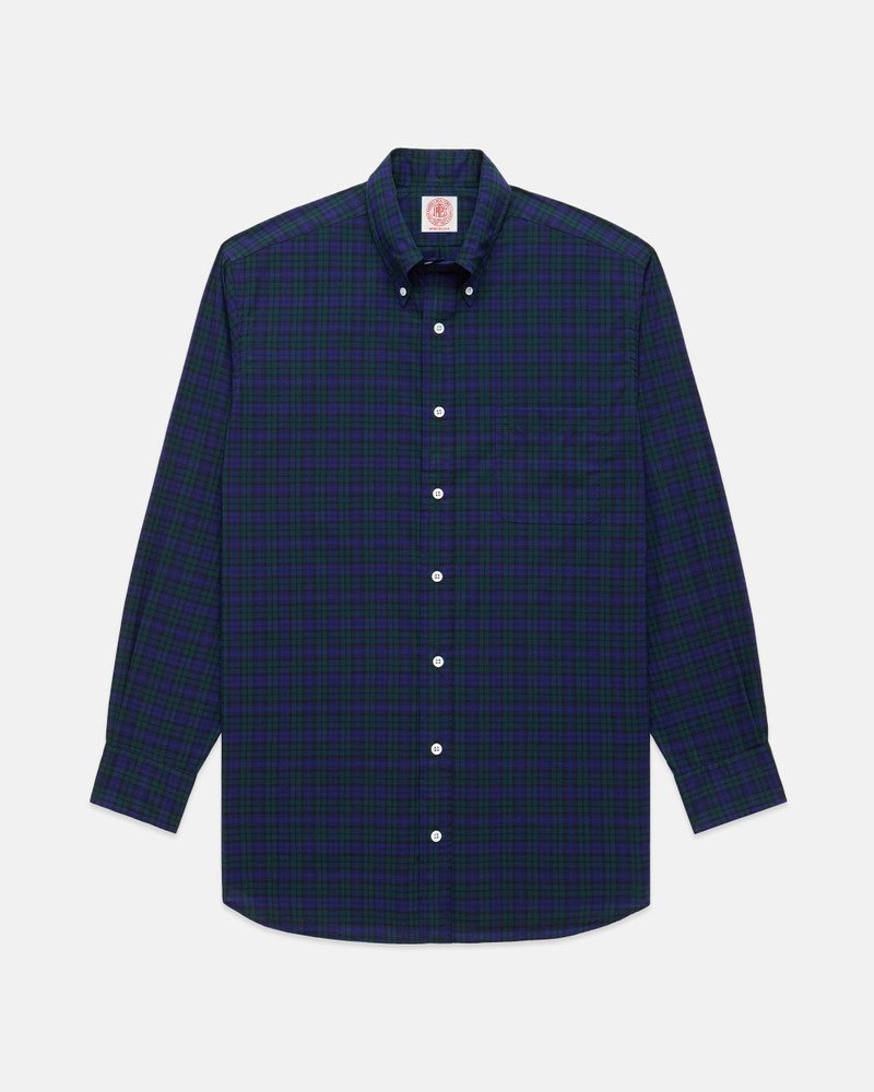 J. PRESS MADE-IN-USA THOMAS MASON BLACKWATCH TARTAN BROADCLOTH SPORT SHIRT - CLASSIC FIT outlook