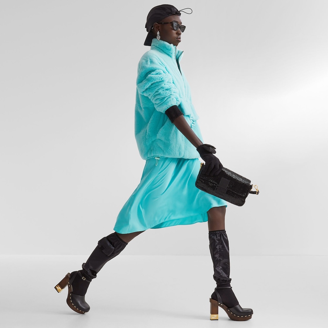 Light blue mink jacket - 4