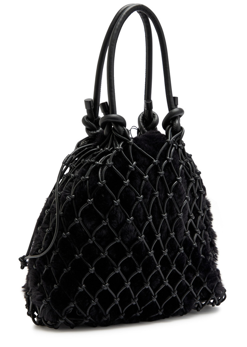 3.1 Phillip Lim 3.1 Phillip Lim Macrame Mini Caged Faur fur Tote outlook