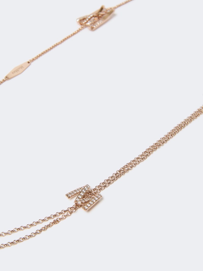 Max Mara TENZONE Long necklace with Monogram details - IVORY outlook