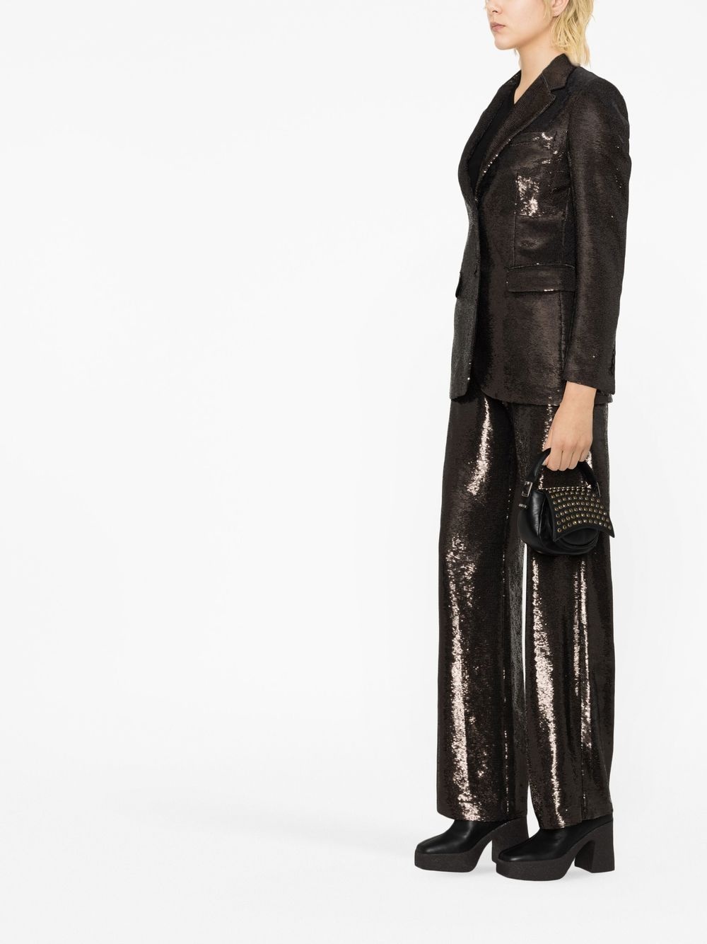 sequin single-breasted blazer - 4