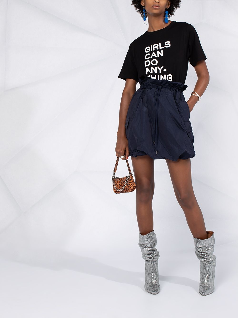 slogan print round neck T-shirt - 2