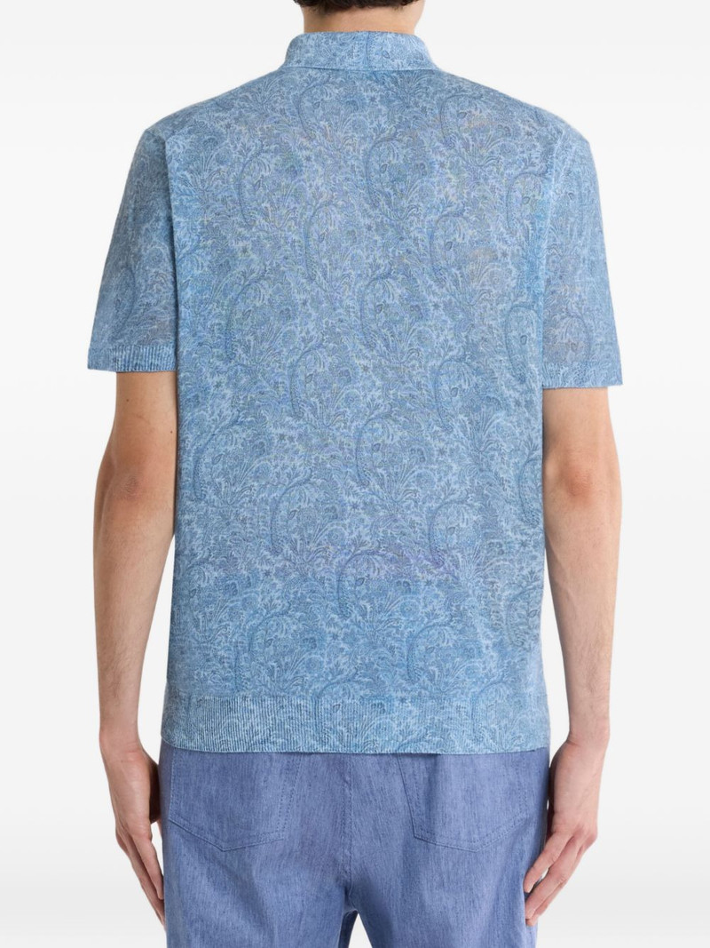 floral-motif polo shirt 3