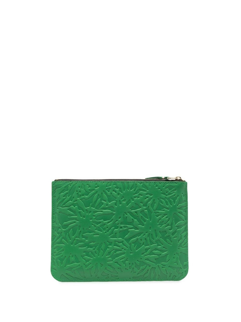 Comme Des Garçons embossed zip-up wallet outlook