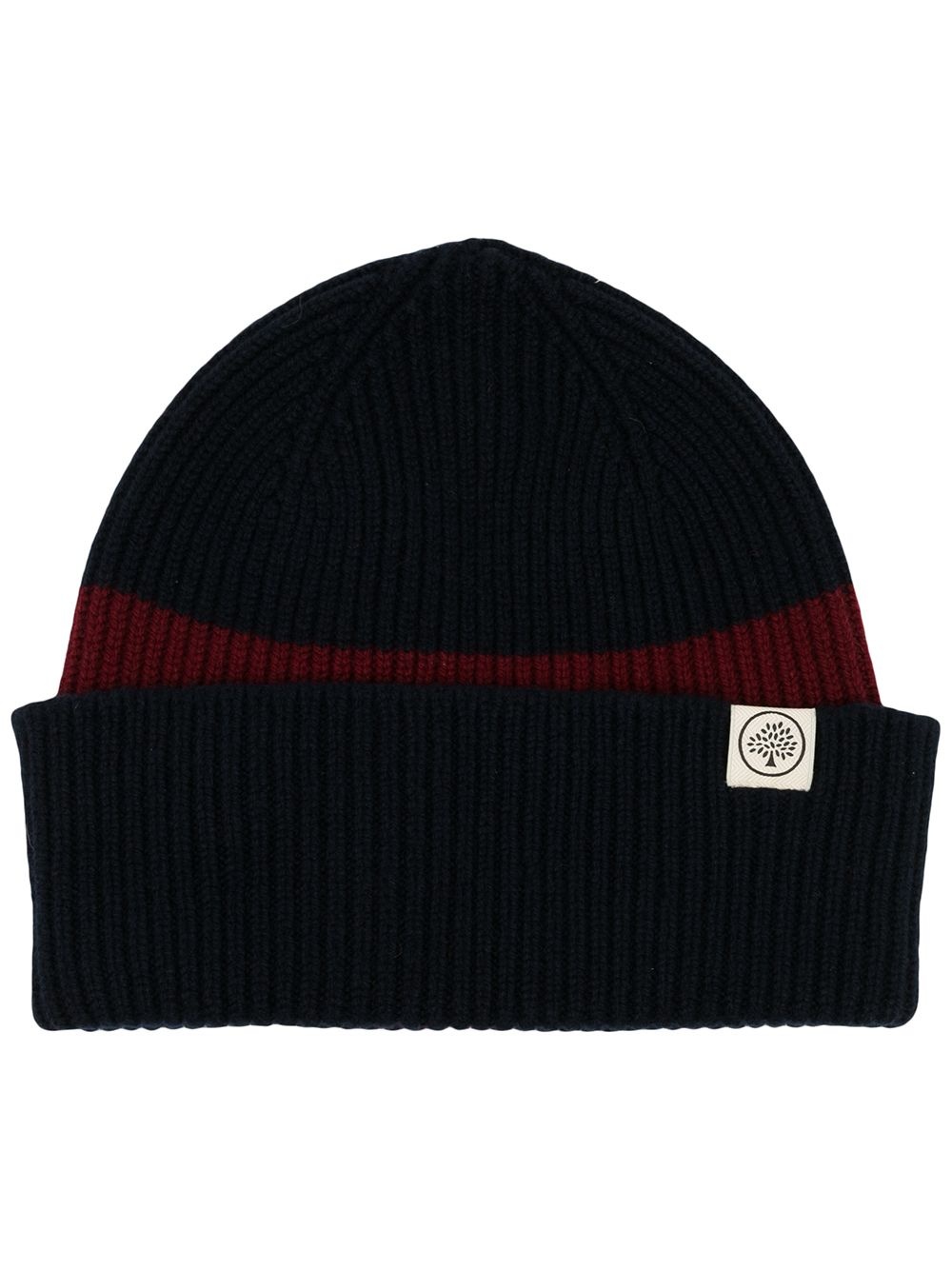 colour-block ribbed knit beanie - 1