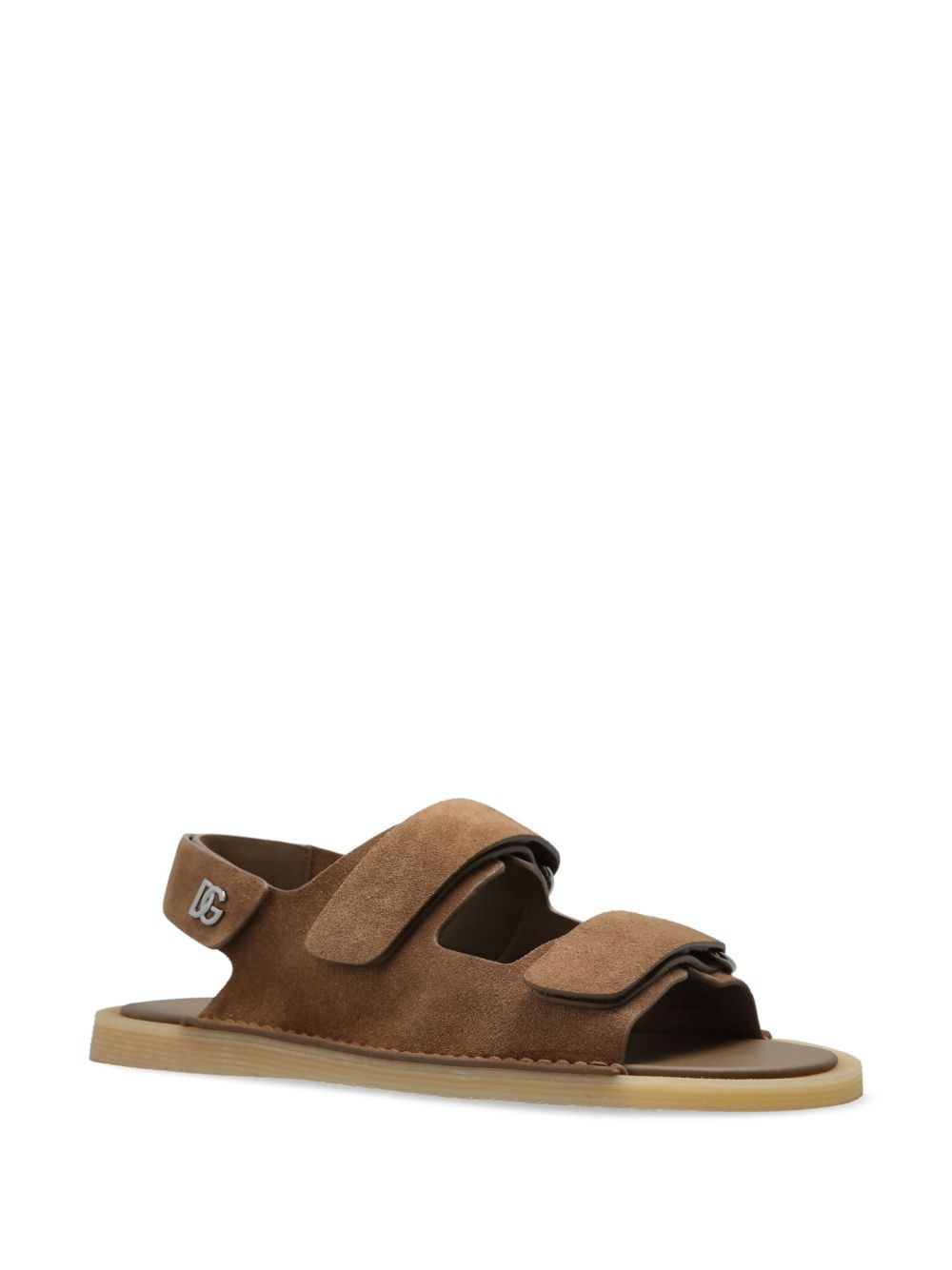 touch-strap leather sneakers - 2