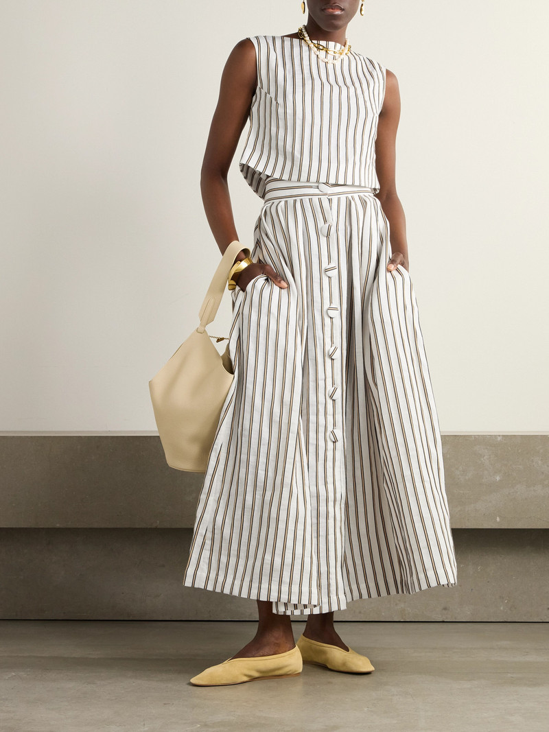 DESTREE Richard Cropped Striped Woven Top outlook