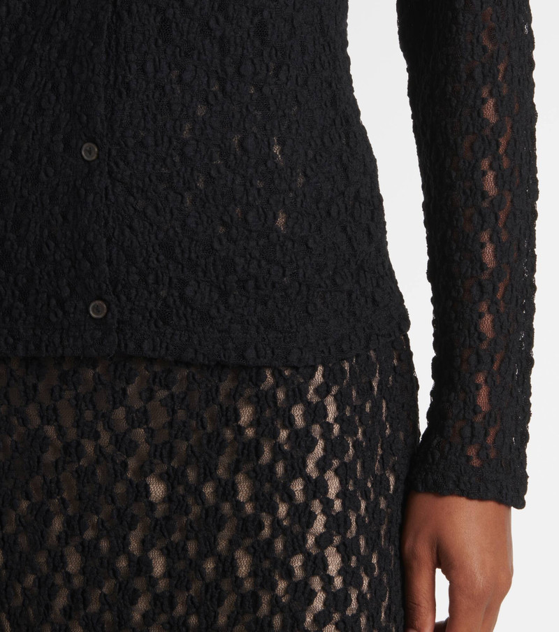 Floral sheer smocked lace top 5