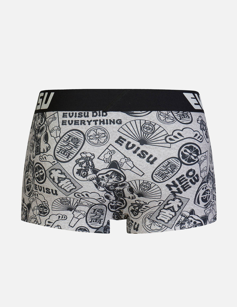 TWO-PACK ALLOVER EVISU SQUAD PRINT TRUNKS 4