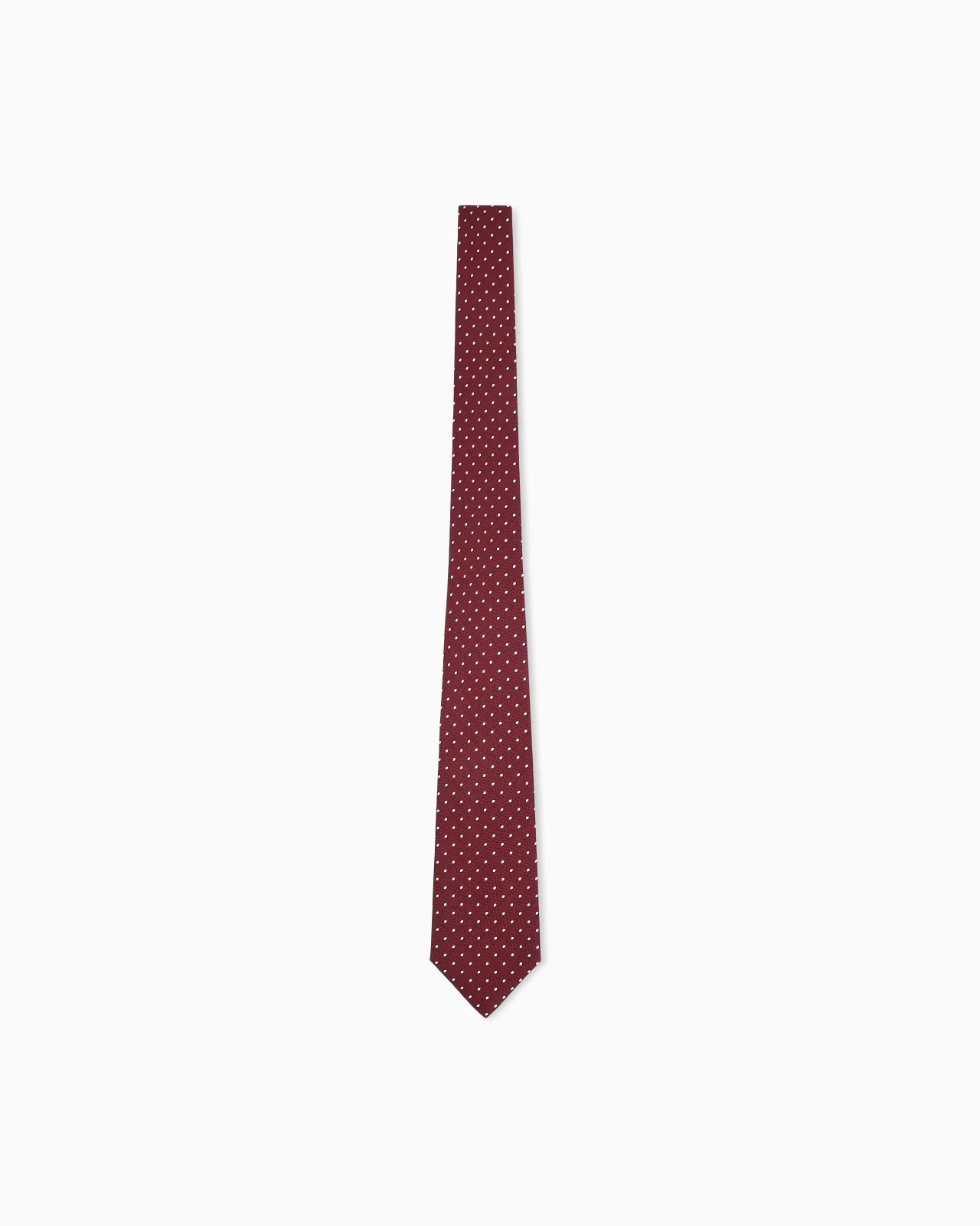 SILK TIE WITH A SMALL POLKA DOT PATTERN - 1