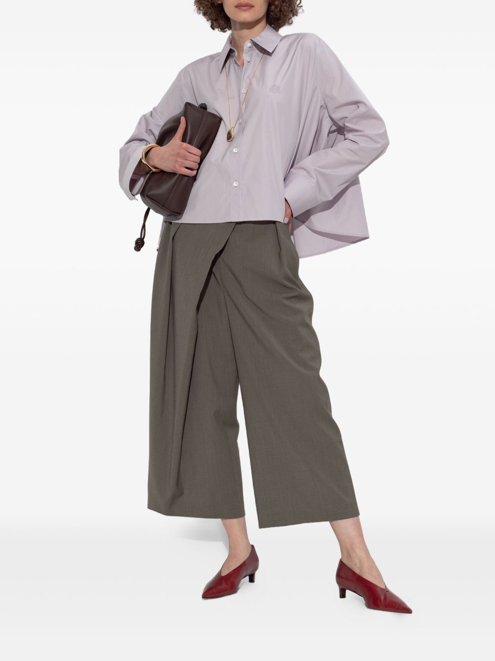 Anagram-embroidered shirt - 2