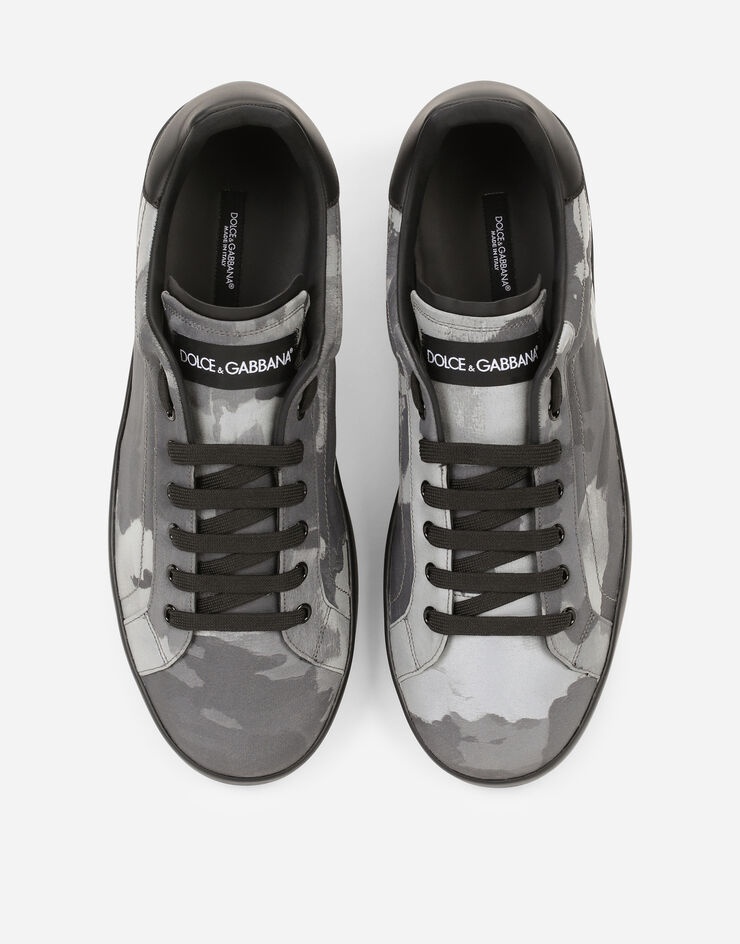 Calfskin Portofino sneakers with laminated camouflage-effect coating - 4