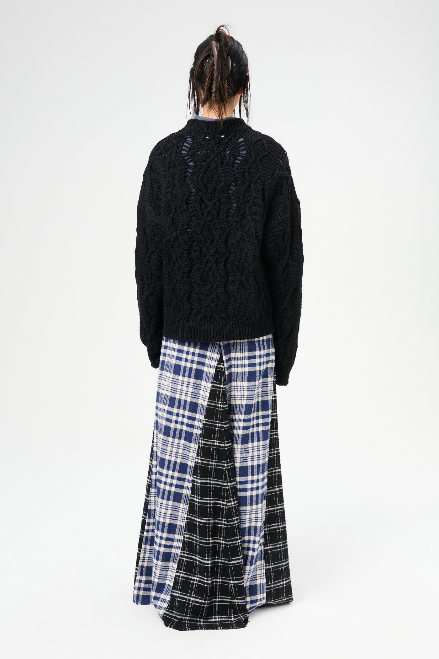 Cable Sonar Roundneck Black Fisherman Wool - 5