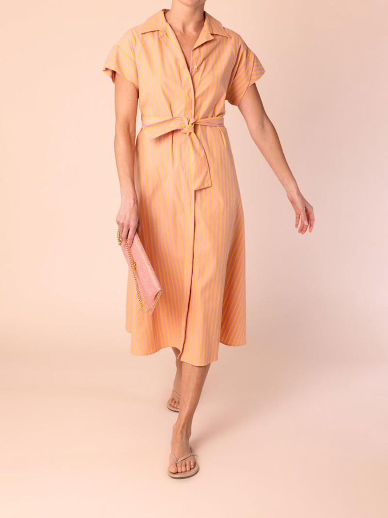 Aspesi pinstripe-print cotton shirtdress outlook