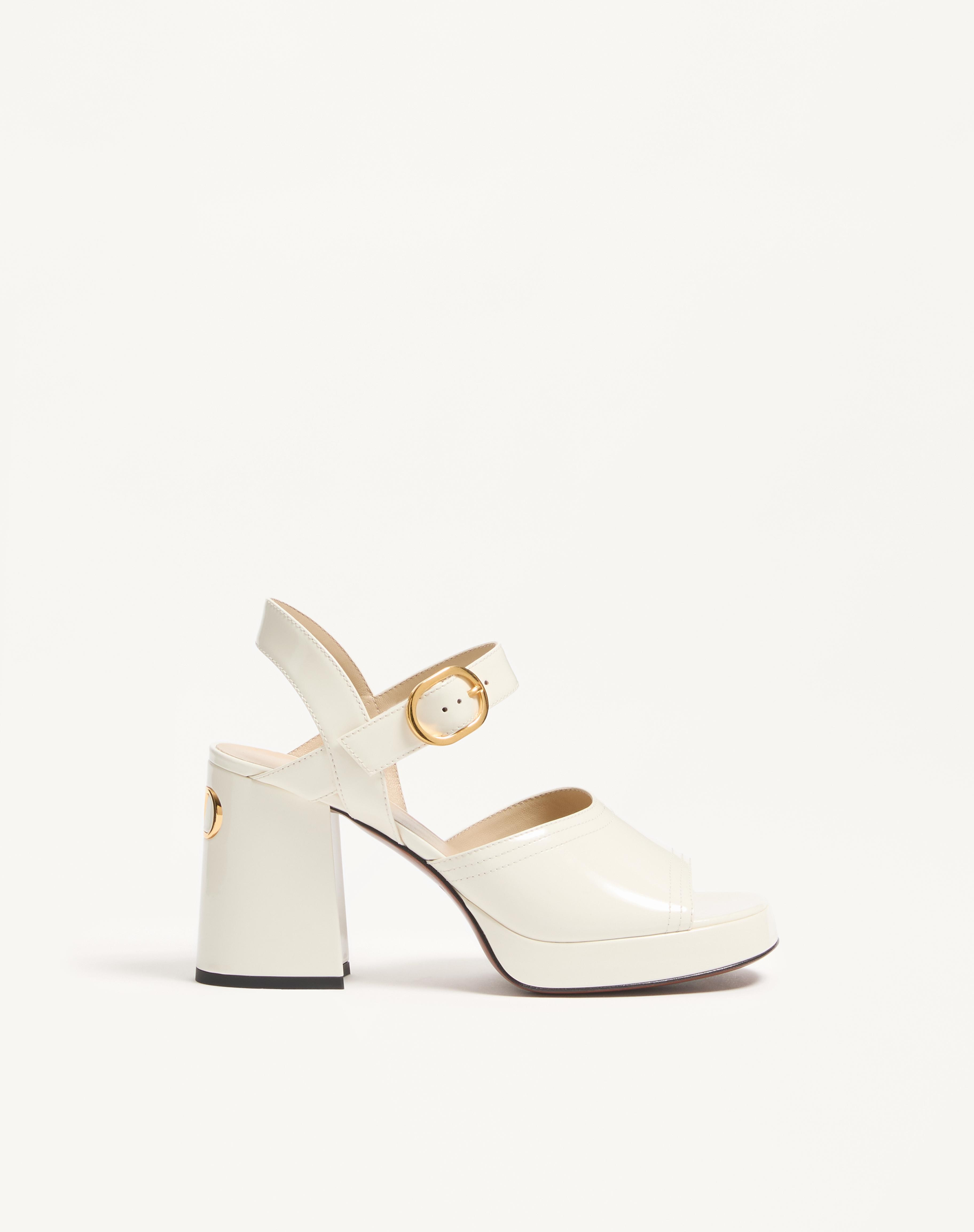 FAWCETTE PLATFORM SANDAL IN POLISHED CALFSKIN 100MM - 1