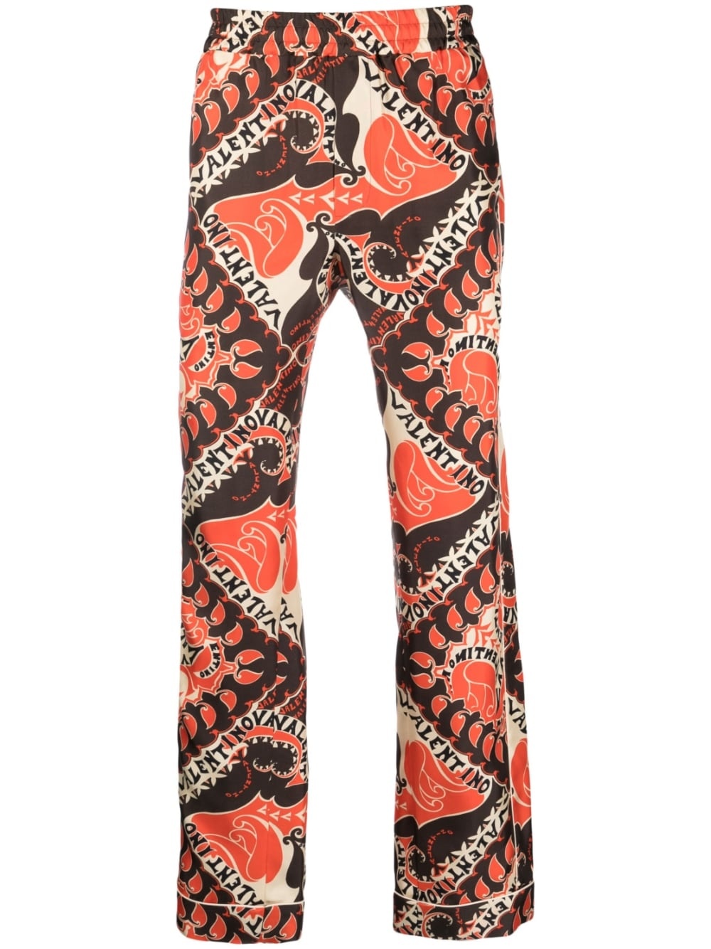 abstract-print pajama trousers - 1