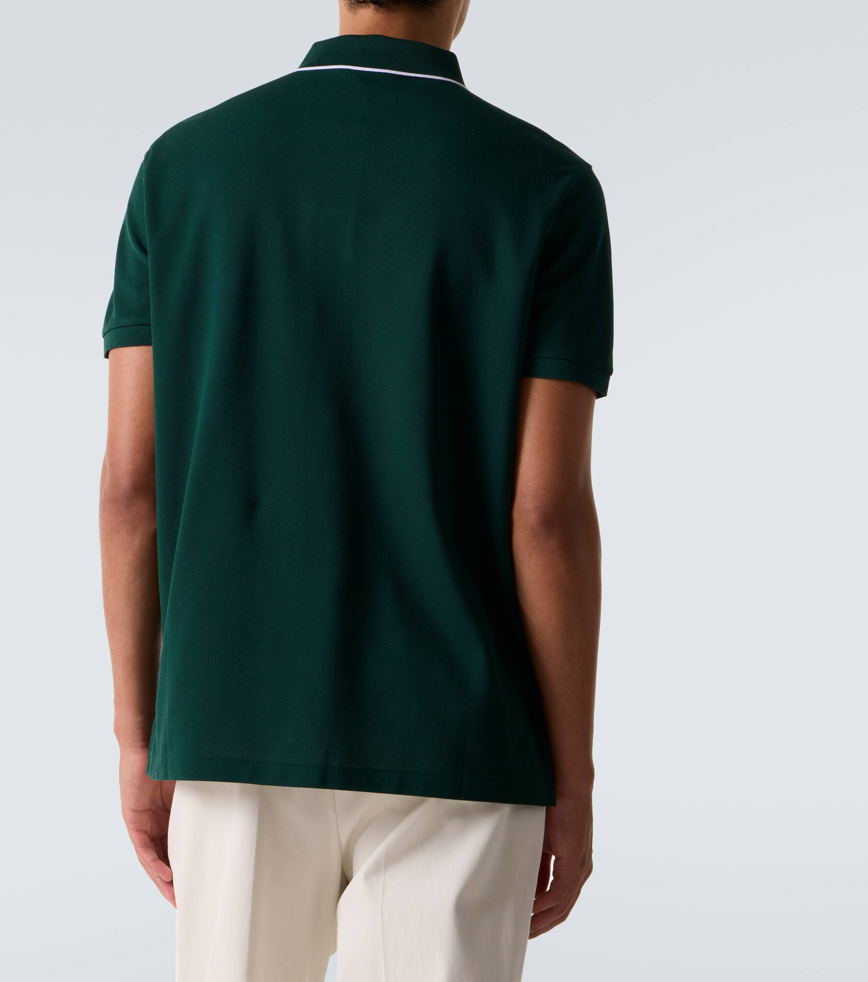 Logo cotton piqué polo shirt - 4