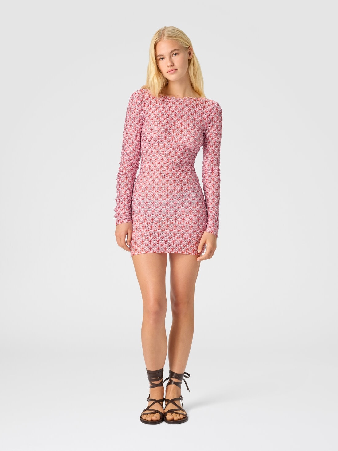 Short lace long sleeve cover-up - 2