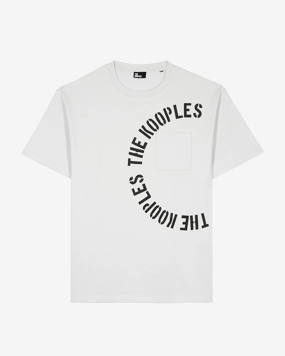 T-SHIRT WITH GREY SCREEN PRINT - 1