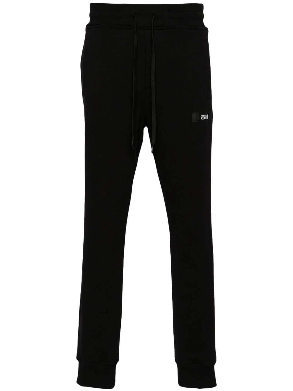 logo-patch cotton track pants - 1