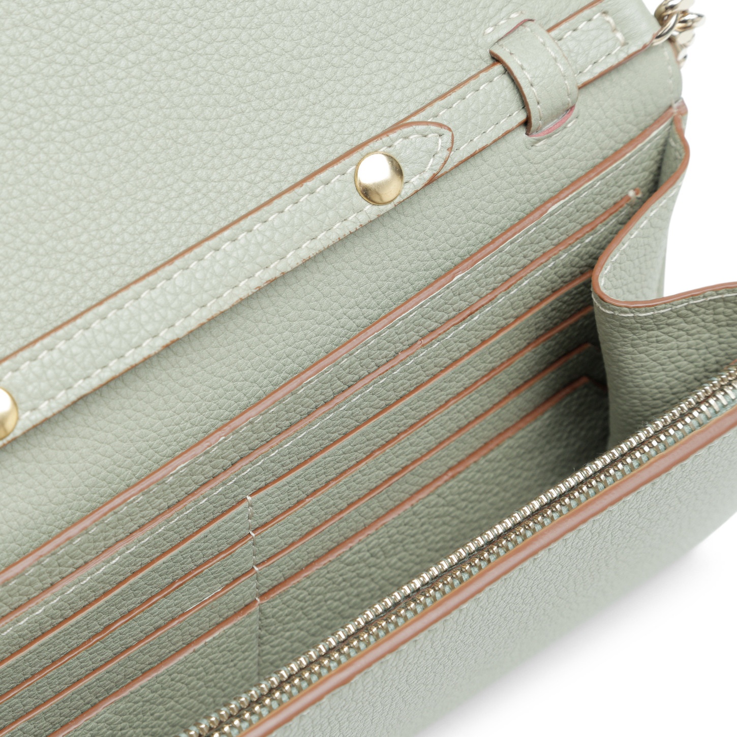Green leather crossbody bag - 3