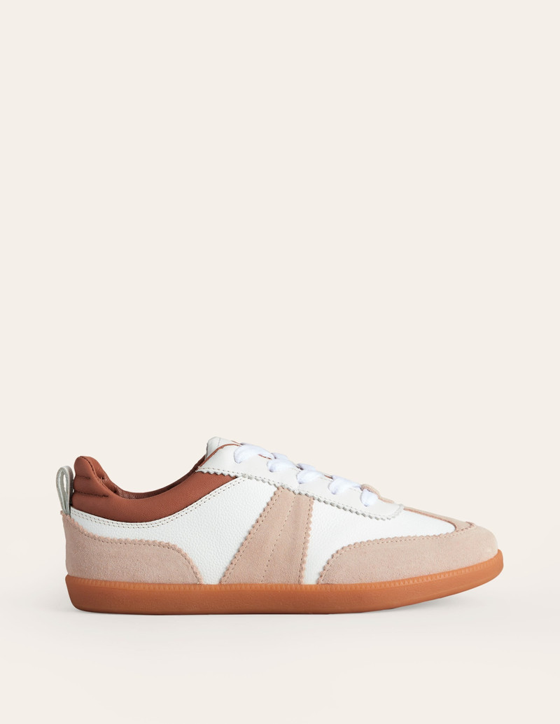 Erin Retro Tennis Trainers-White Mix 1
