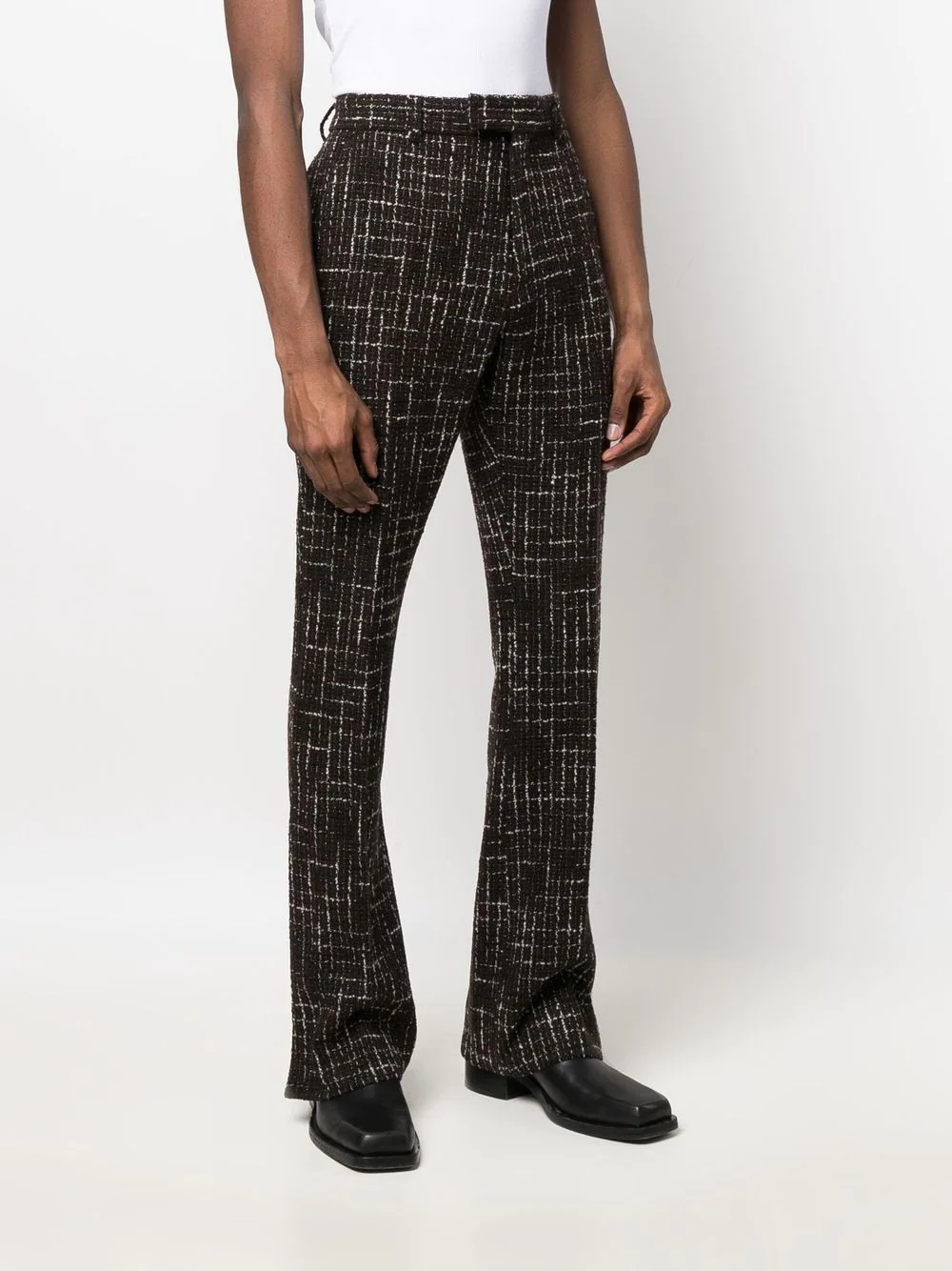 bootcut tweed trousers - 3