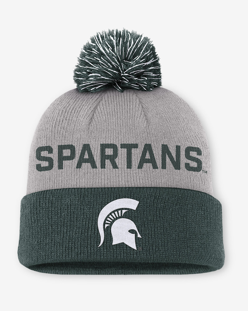 Michigan State Primetime Peak Men's Nike College Cuffed Pom Beanie 1