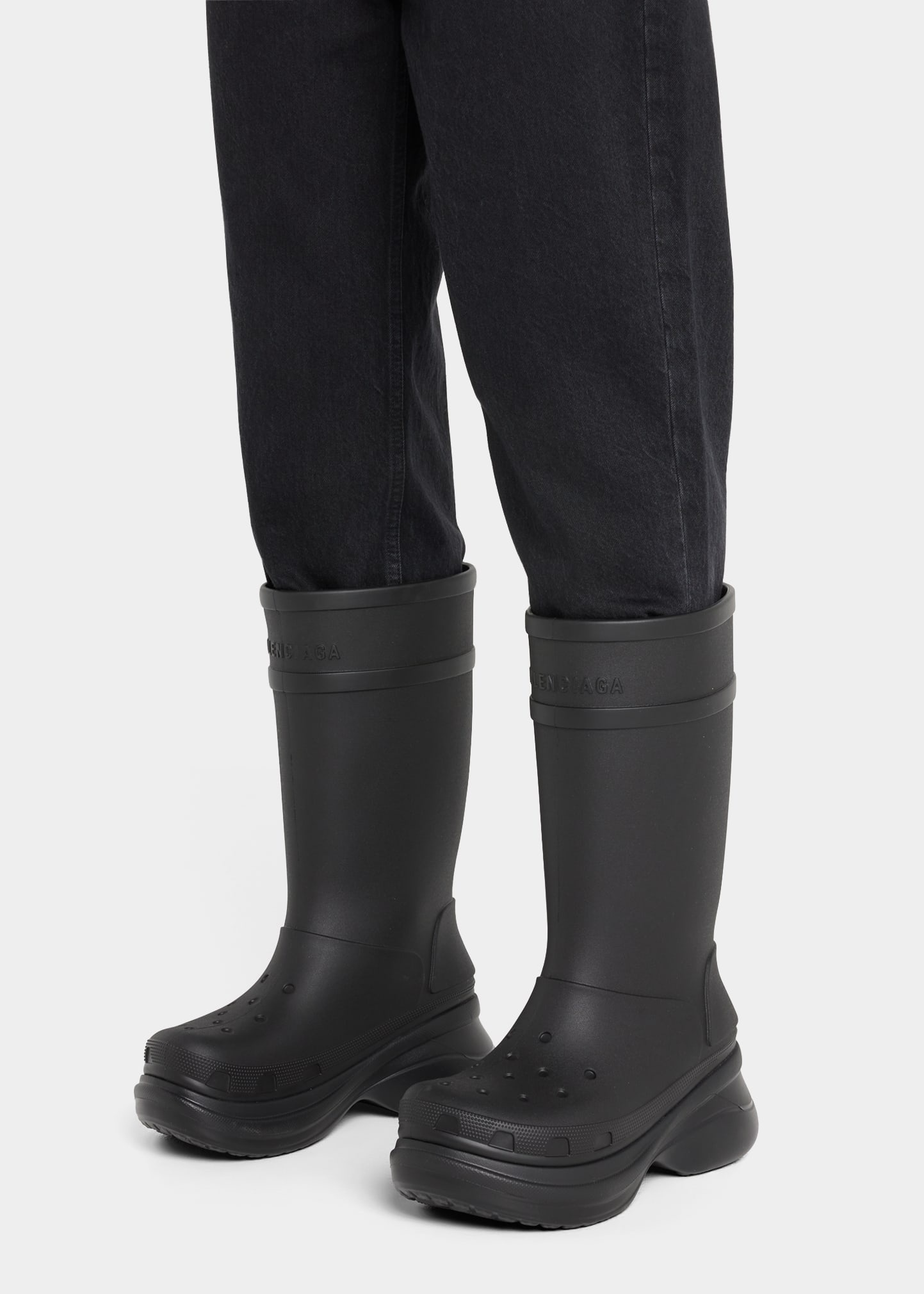 x Crocs™ Men's Tonal Rubber Rain Boots - 2
